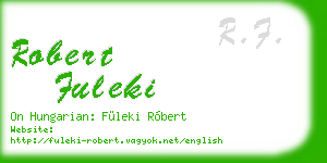 robert fuleki business card